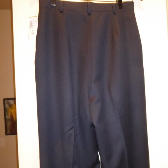 Wide Leg Navy 100% Wool Trousers, Size 10 - New with Tags - Picture 3 of 7